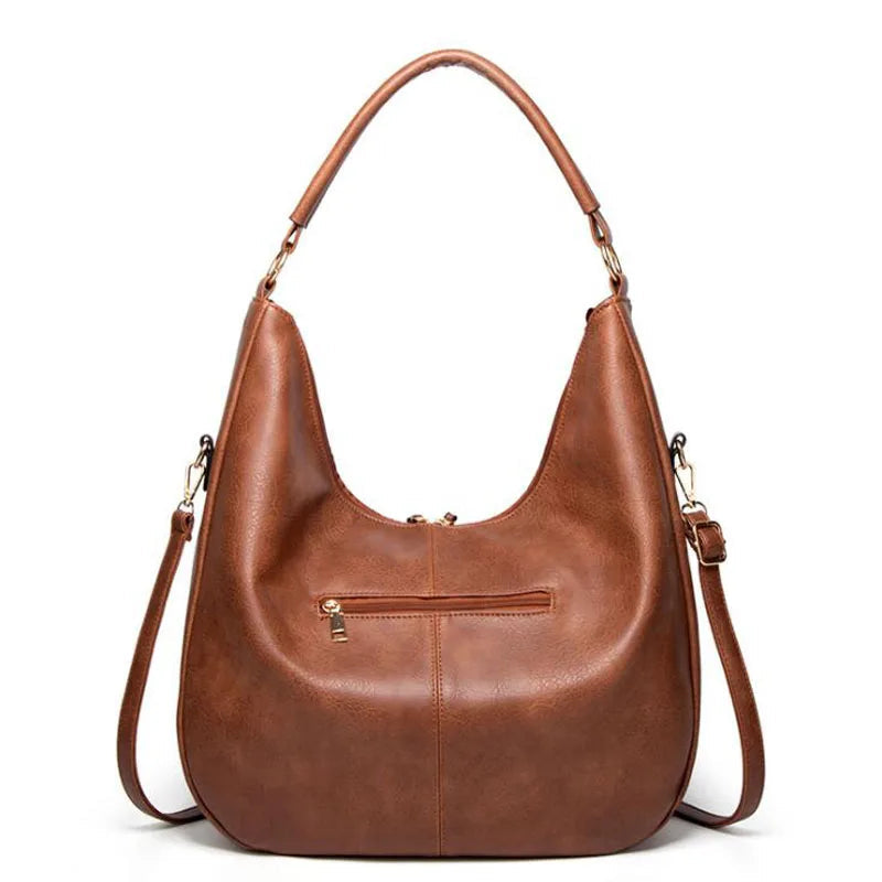 Bolso casual Michelle™ marrón con bolsillo frontal y dos correas laterales